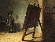 Artist in his studio REMBRANDT Harmenszoon van Rijn